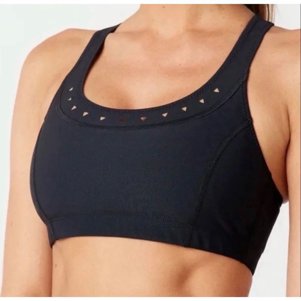 GIGI C Annabelle Sports Bra Black Nwt Size Large